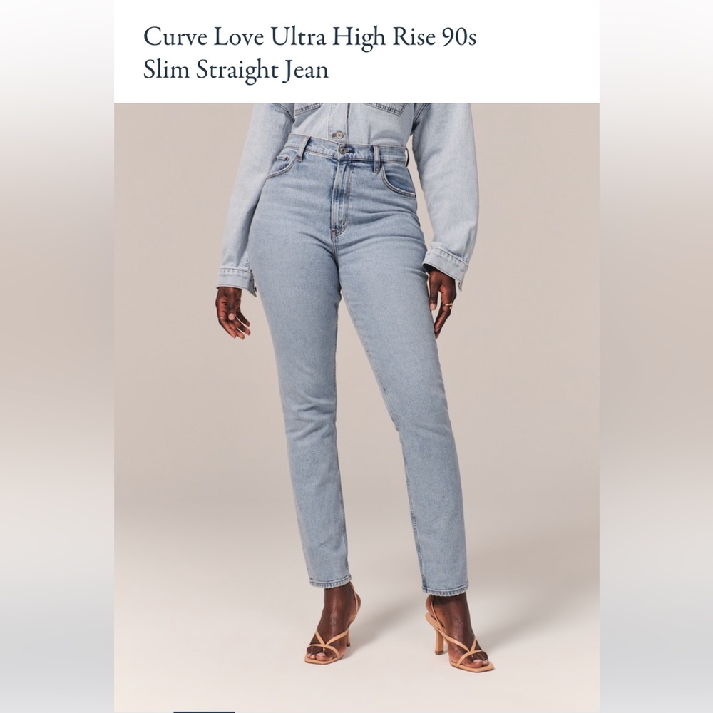 Abercrombie curve love 90’s slim straight jeans